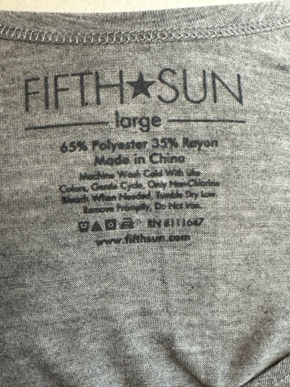 Fifth Sun American Flag Tank Top Women’s Large Gray Patriotic Graphic Sleeveless - Picture 6 of 6